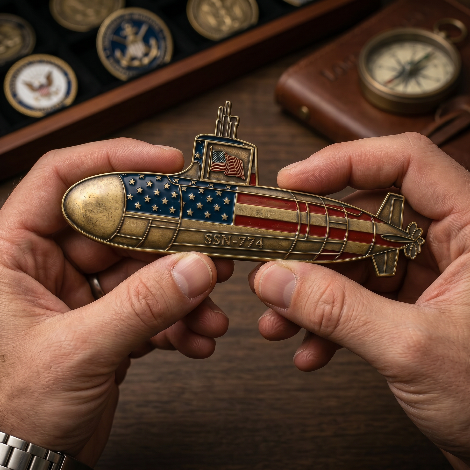 🚤‘Deep Sea Guardian - Free Track’ SSN-774 Submarine Commemorative Coin🎉