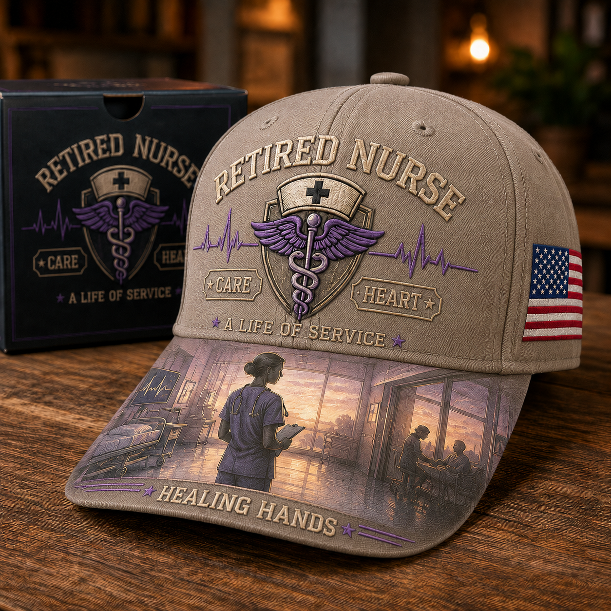 🩺Retired Nurse Healing Hands Cap
