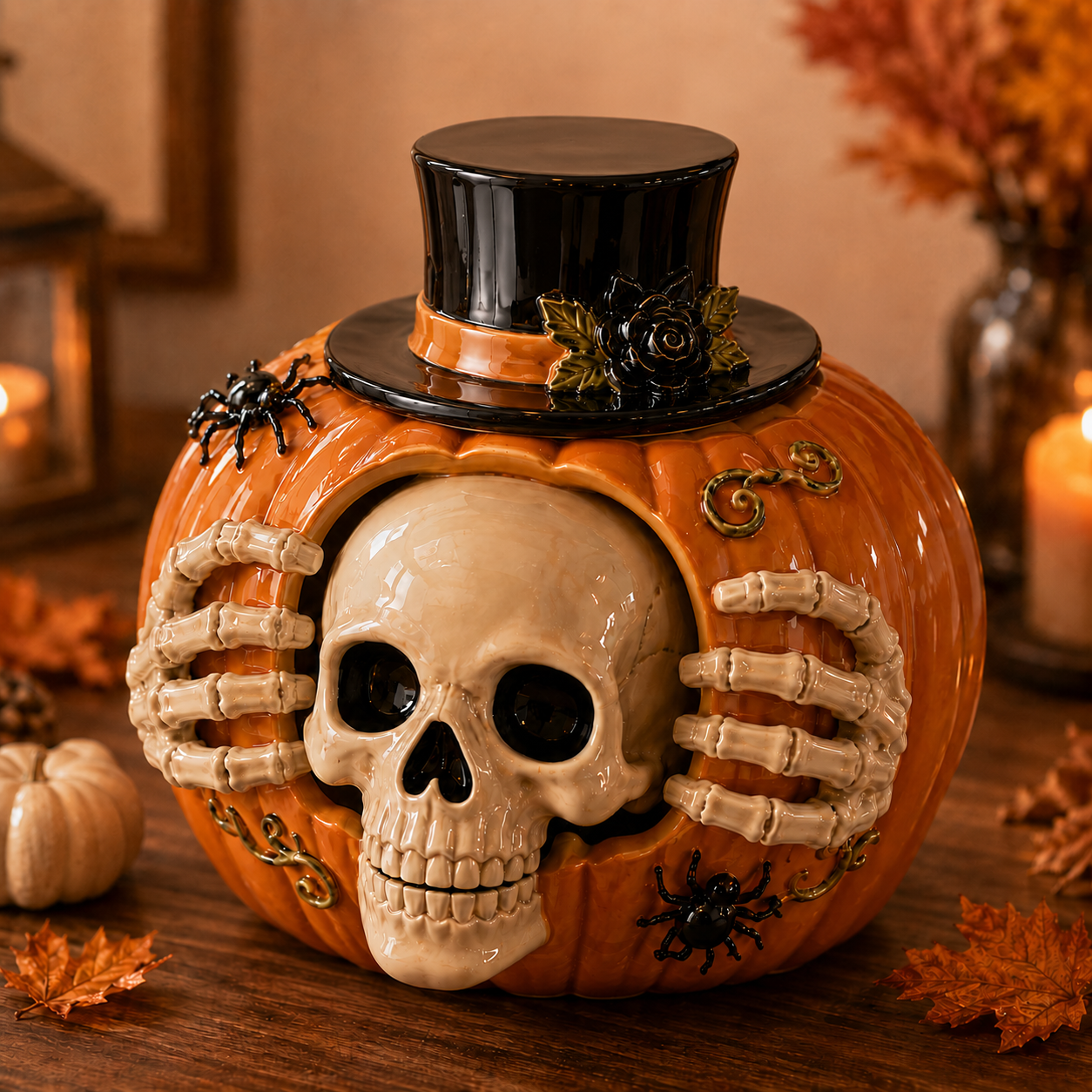 🎃🍬Trick-or-Treat | Skull Pumpkin Candy Jar