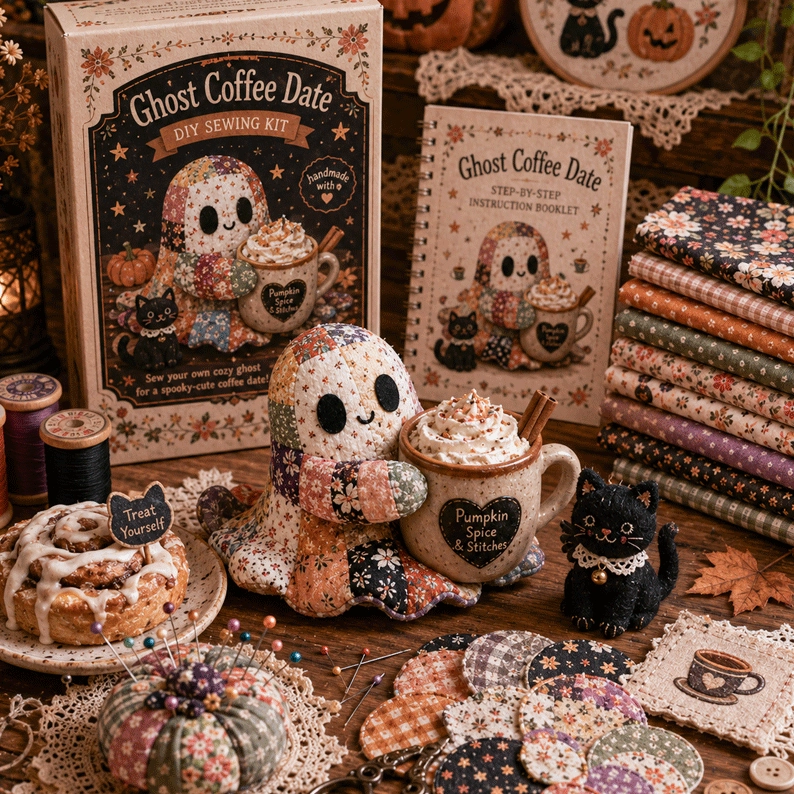 👻 Little Ghost’s Cozy Halloween DIY Patchwork Kit