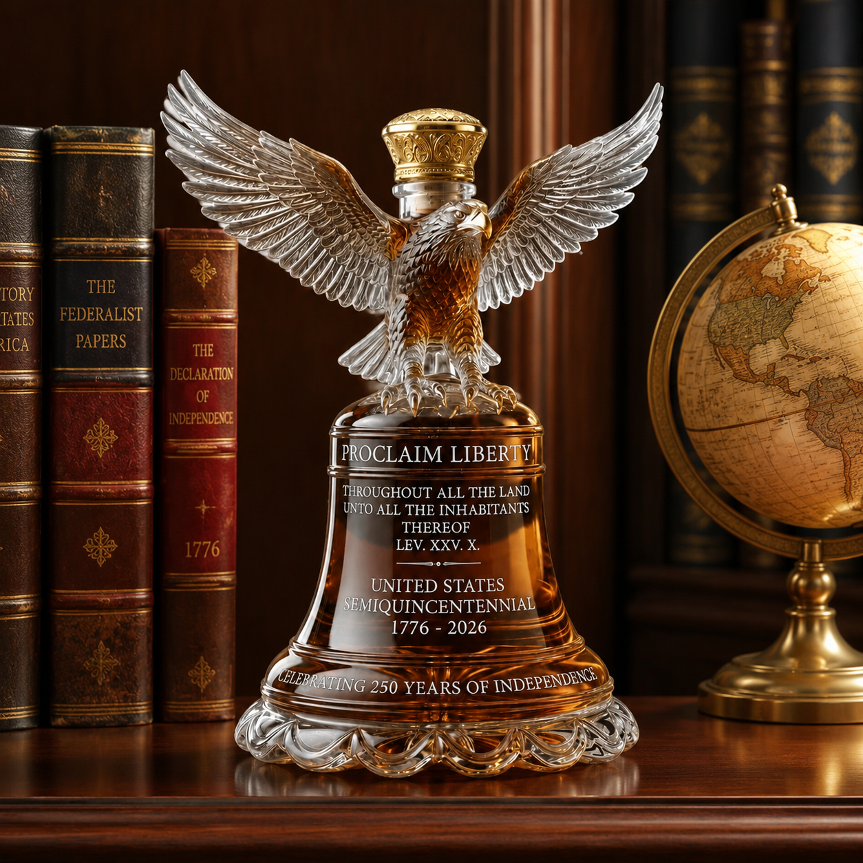 American Eagle Liberty Bell Decanter