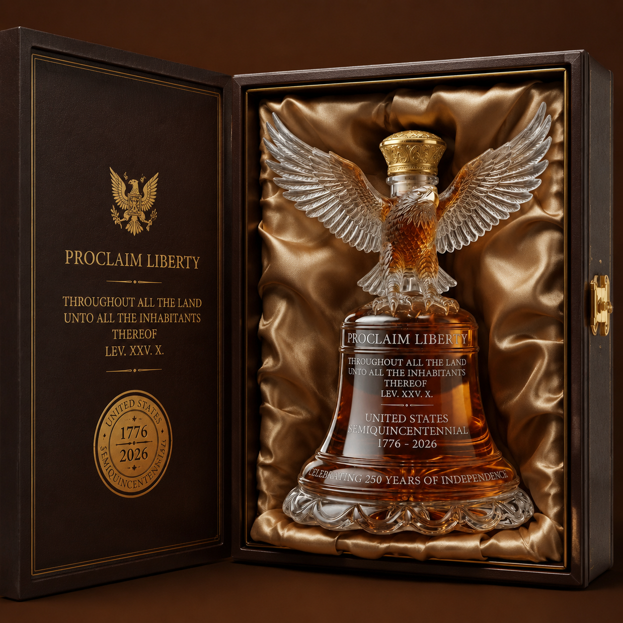 American Eagle Liberty Bell Decanter