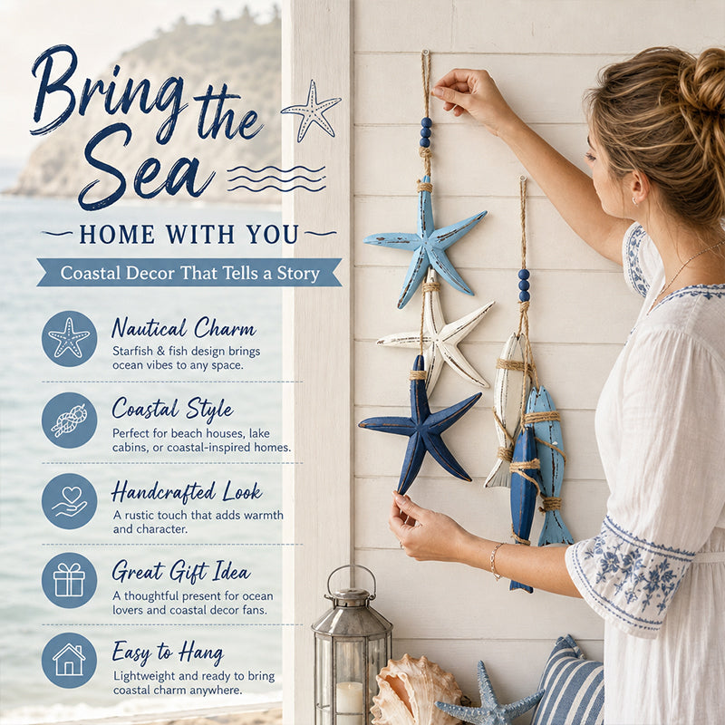 🌊Mediterranean Decorative Starfish & Fish Hanging Ornaments