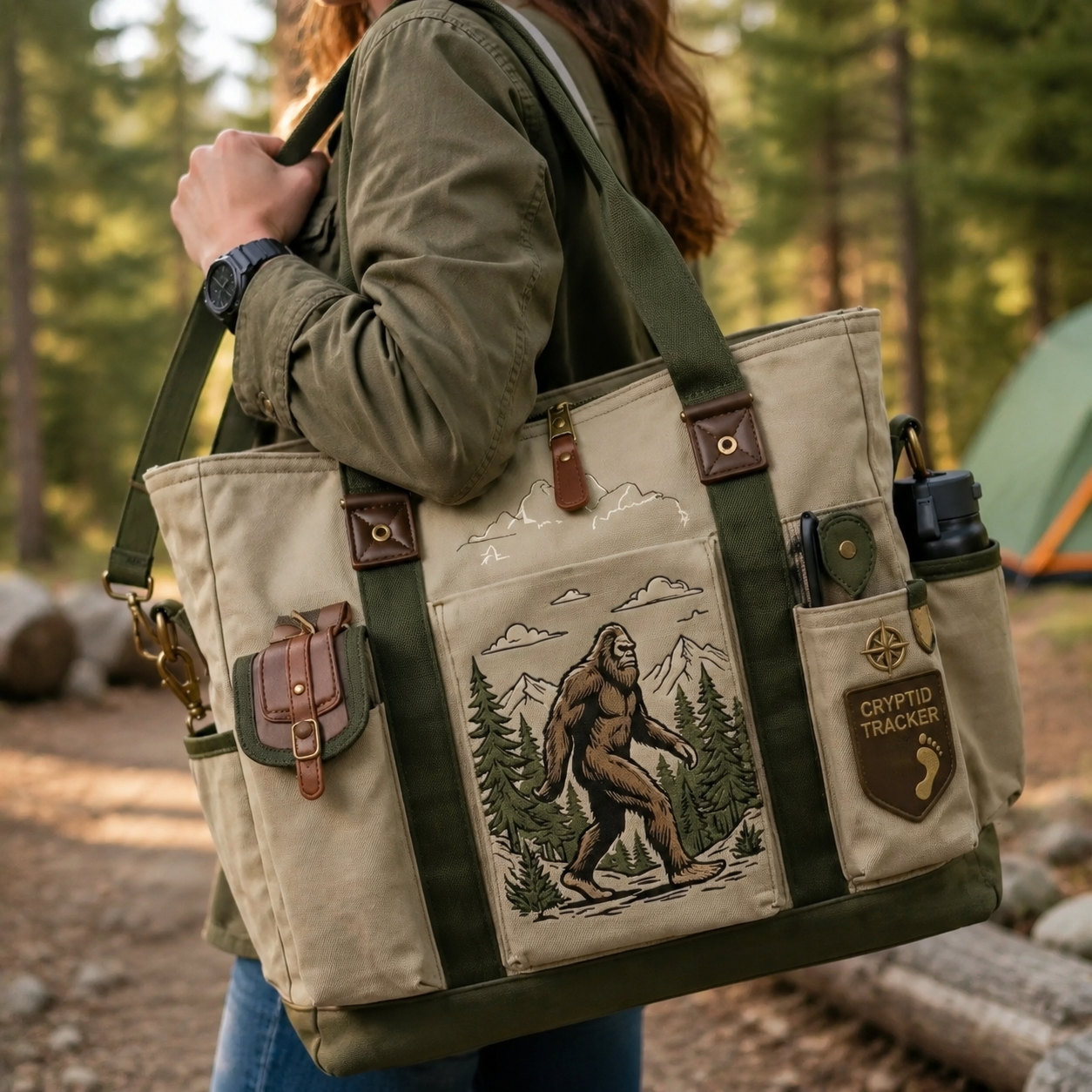 Bigfoot Wilderness Adventure Multifunctional Tote Bag