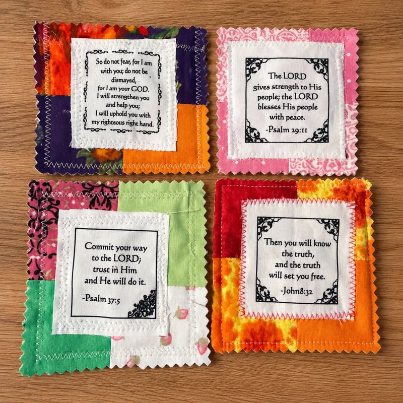🔥LAST DAY 50% OFF - 🙏Pocket Prayers Fabric Panel — Faith-Inspired Fabric Squares for Quilting, Gifting & Daily Reminders💛