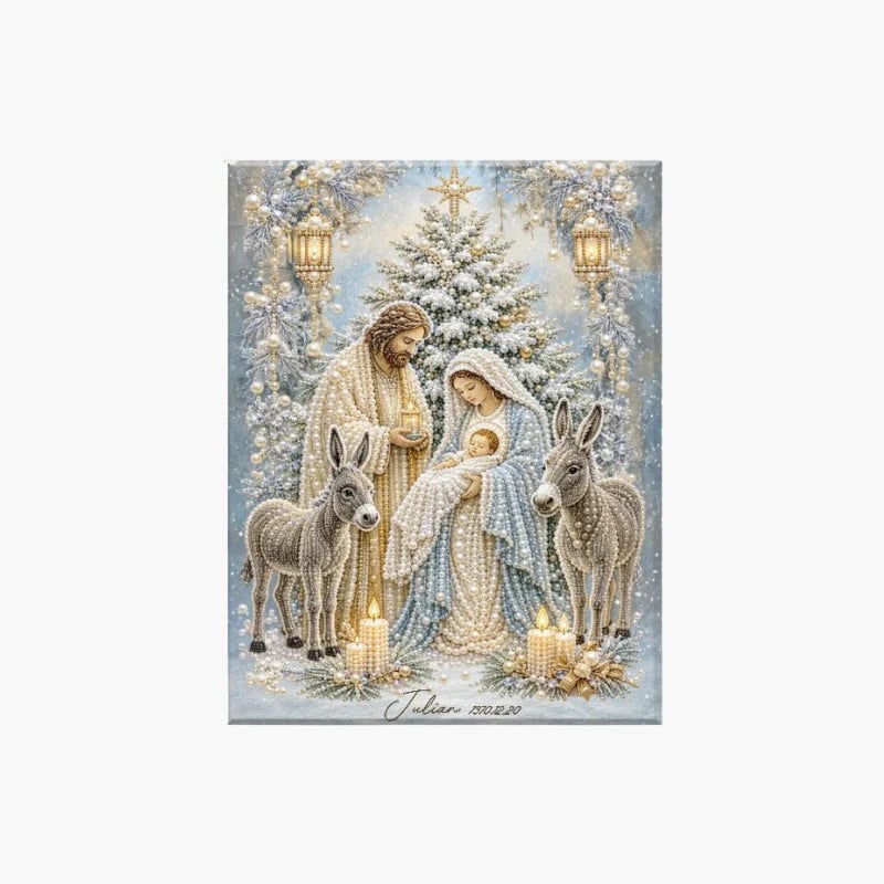 💥🏆Nativity Scene Diamond Painting Kit | Jesus Christ Christmas Faith Art Decor