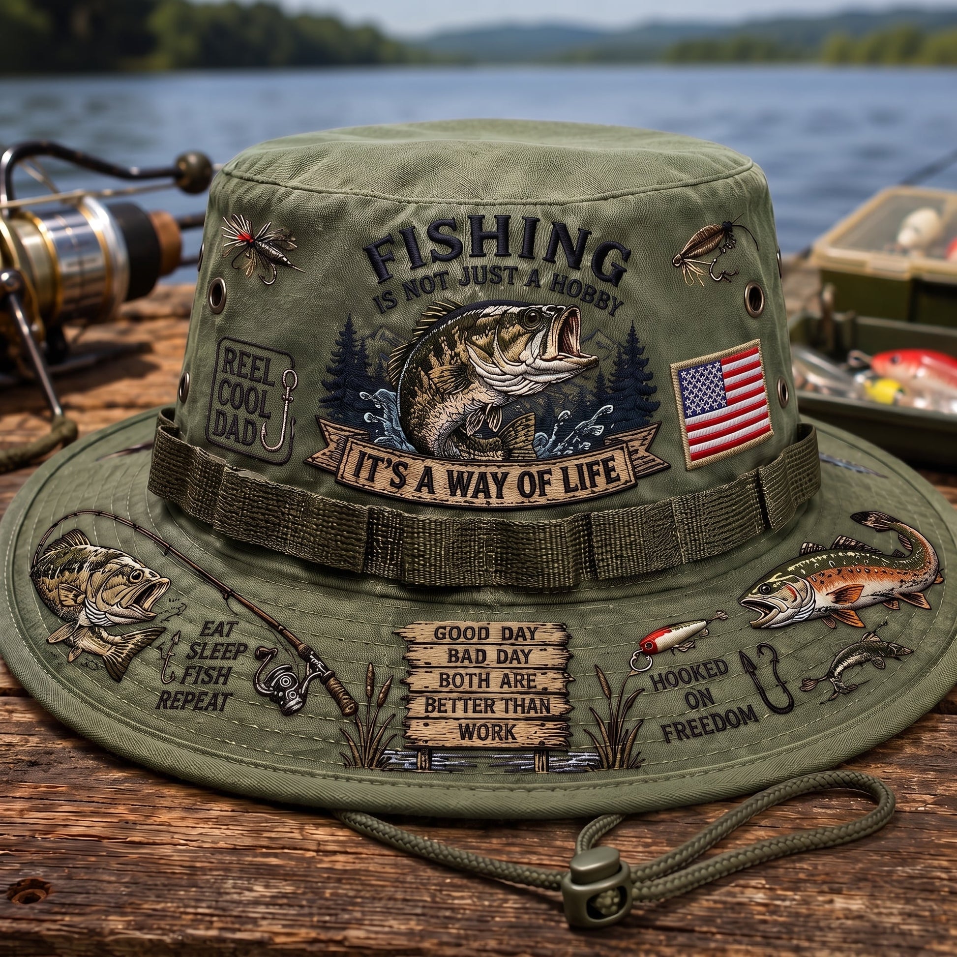 🎣Fishing Is a Way of Life Boonie Hat