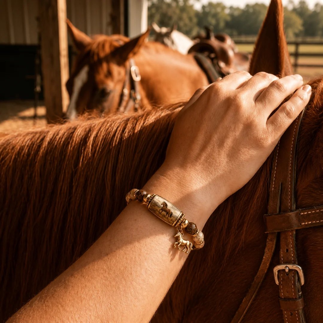 🐎 Western Horse Guardian Crystal Bracelet👍