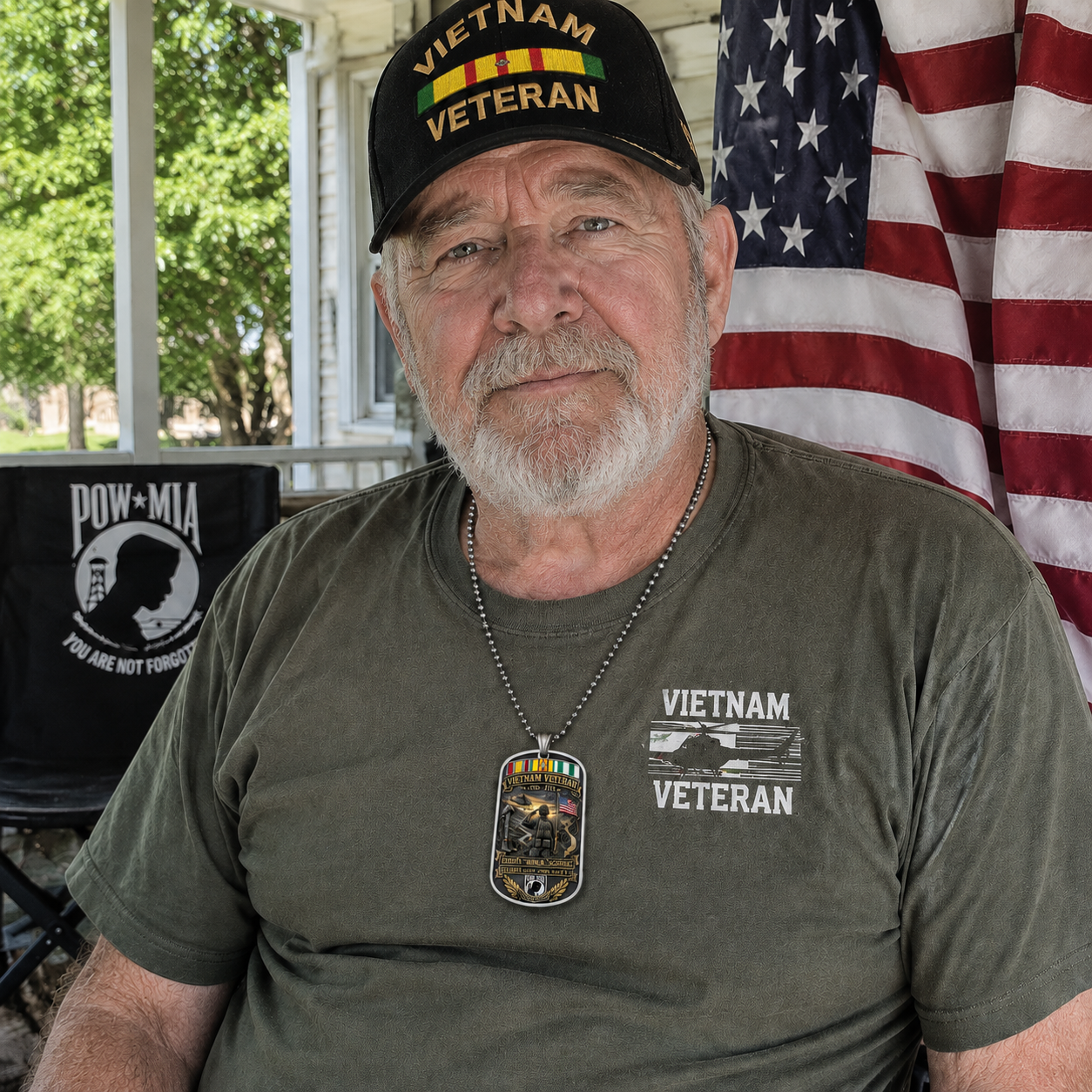 🎖️Vietnam Veteran All Gave Some Some Gave All Tribute Dog Tag Necklace