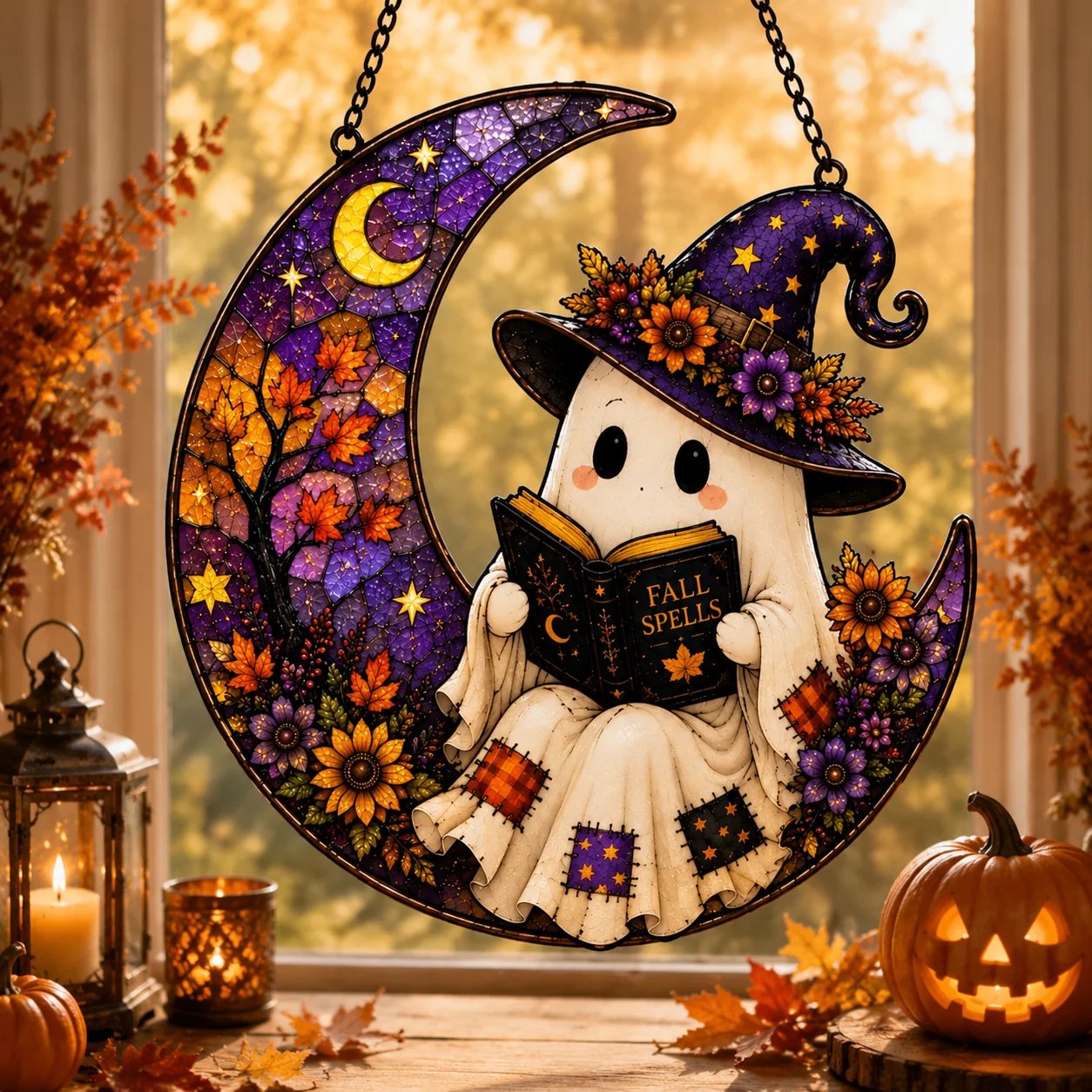 👻Cute Halloween Ghost Window Hanging Decoration