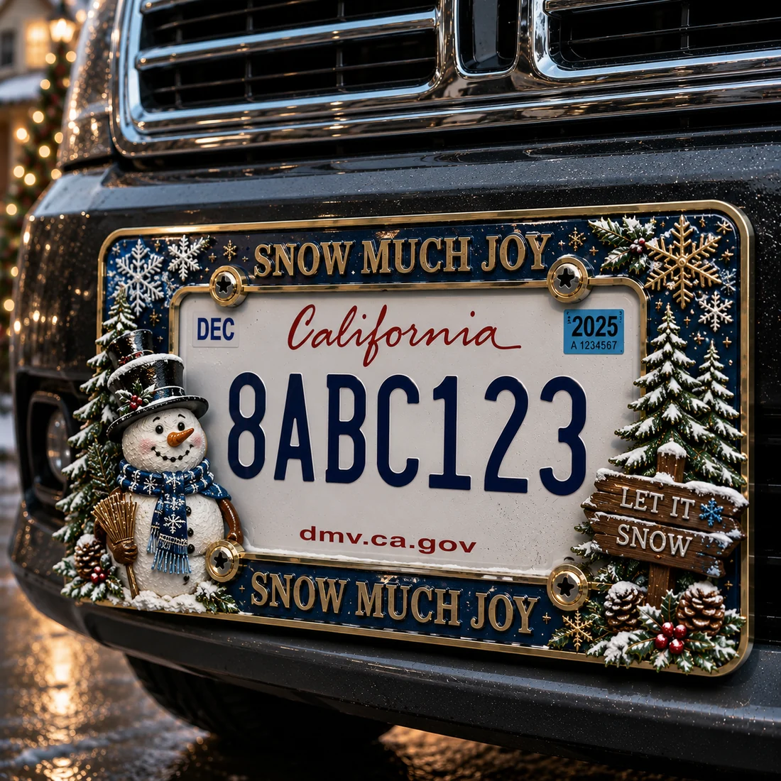 🎄 Christmas License Plate Frame