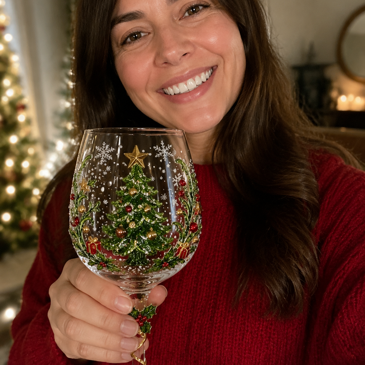 🔥🎁 Christmas Wine Glass Collection Gift Box Set ✨