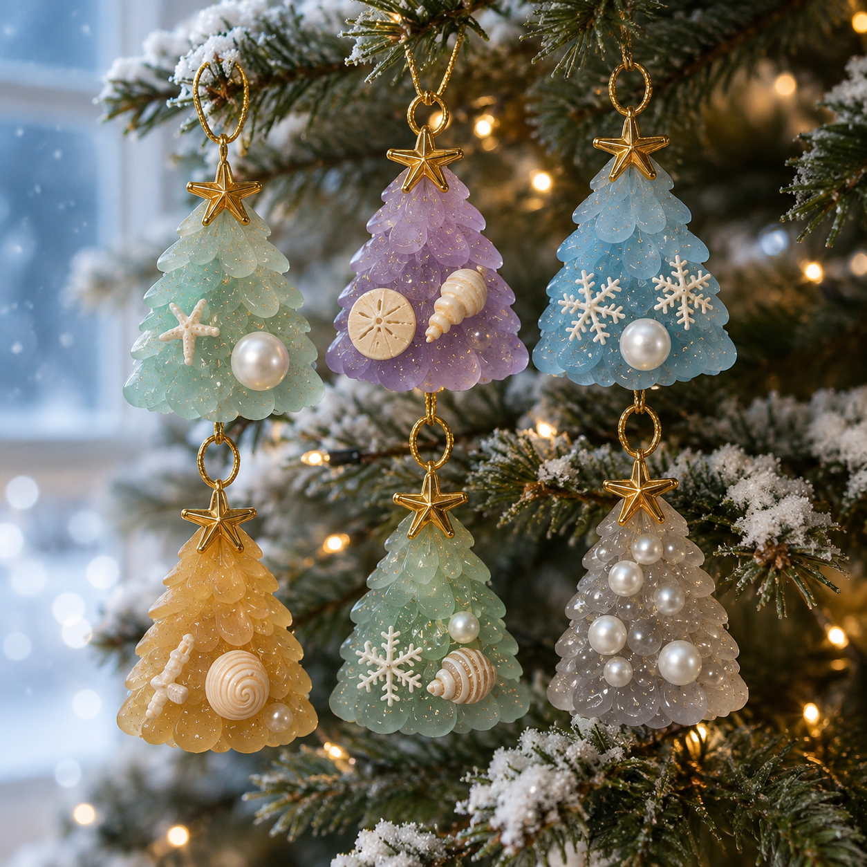 🎄🌊Sea Glass Christmas Tree Ornament Advent Calendar
