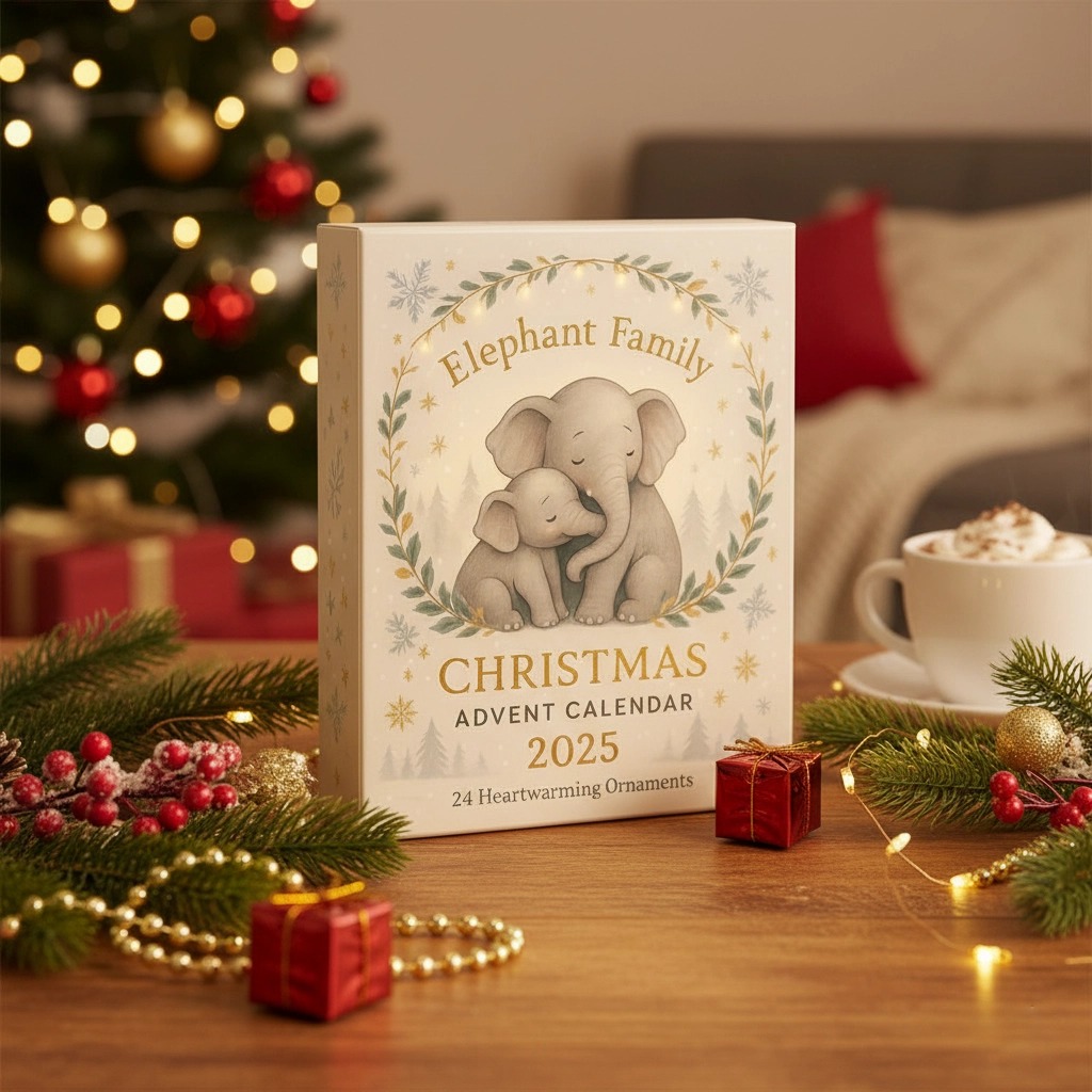 🐘 Elephant Family Christmas Advent Calendar 2025