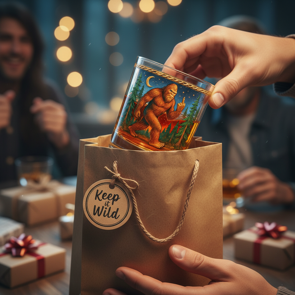 Bigfoot Middle-Finger Whiskey Glass