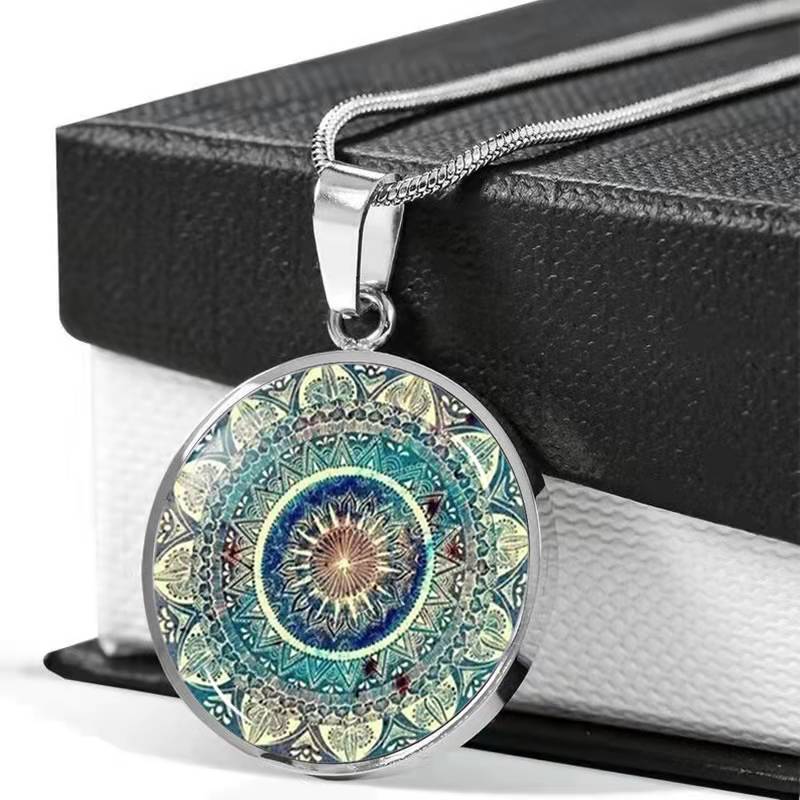 Mandala Yoga Time Gemstone Necklace – Enhance Your Meditation and Style
