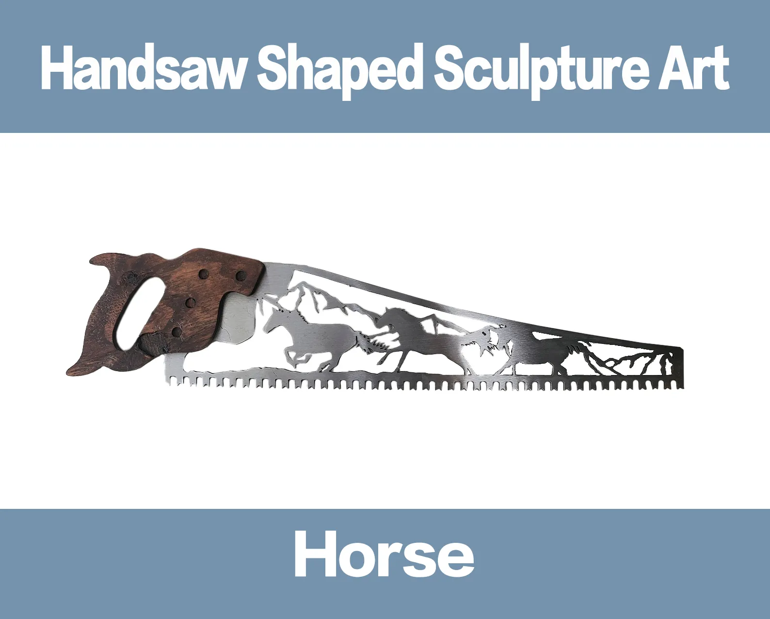 🎁Father's Day Hot Sale Handsaw Shaped Sculpture Art