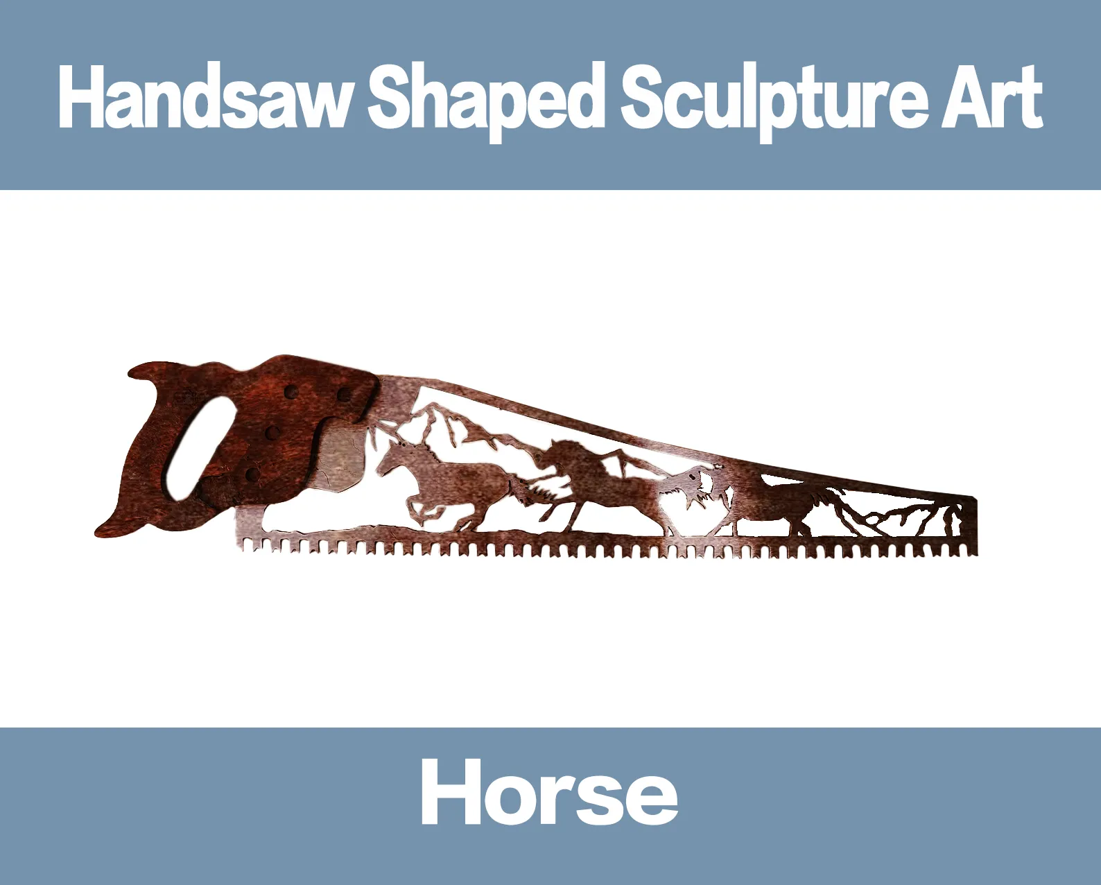 🎁Father's Day Hot Sale Handsaw Shaped Sculpture Art