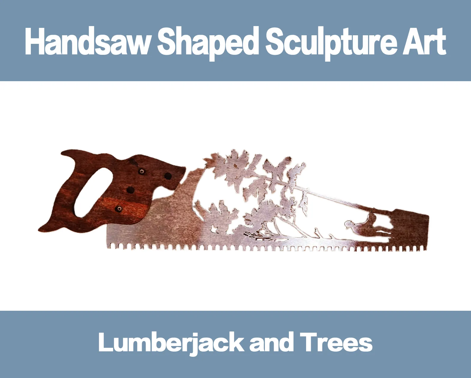 🎁Father's Day Hot Sale Handsaw Shaped Sculpture Art