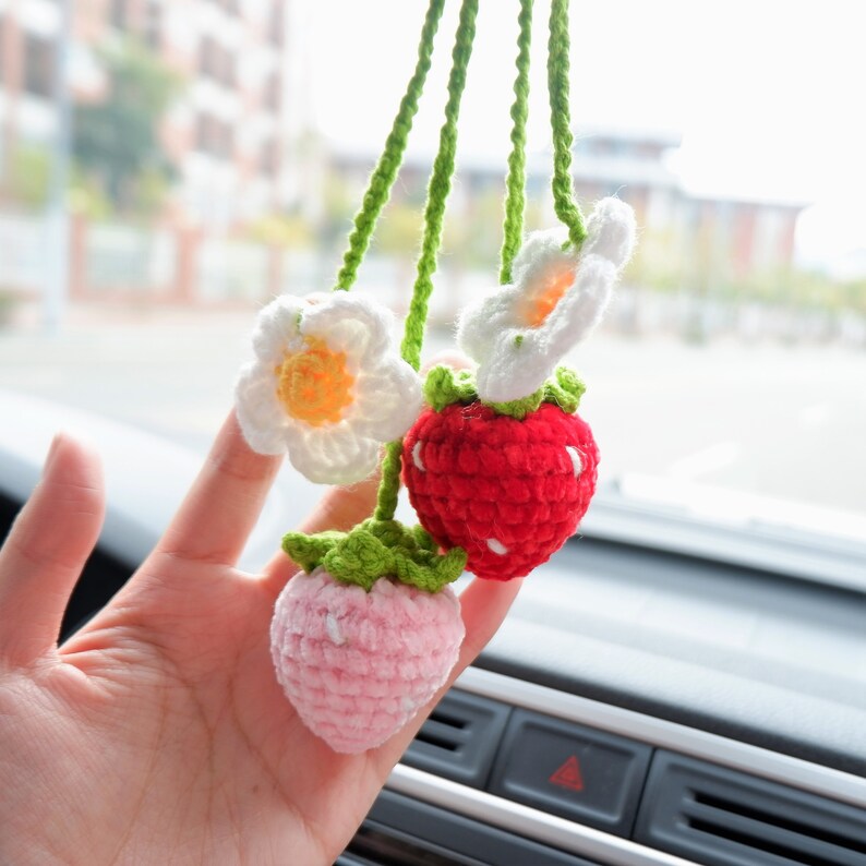 🍓h Strawberry Car Charm