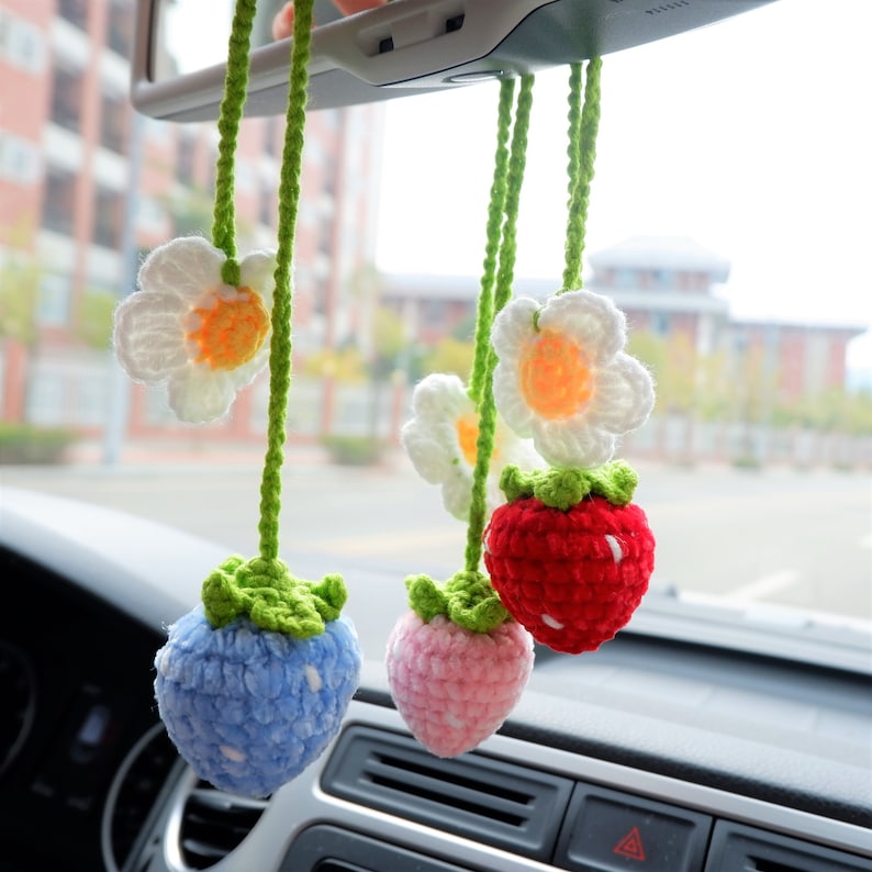 🍓h Strawberry Car Charm