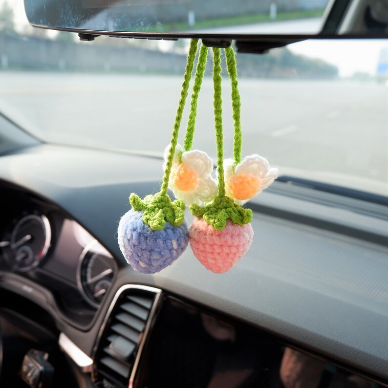 🍓h Strawberry Car Charm
