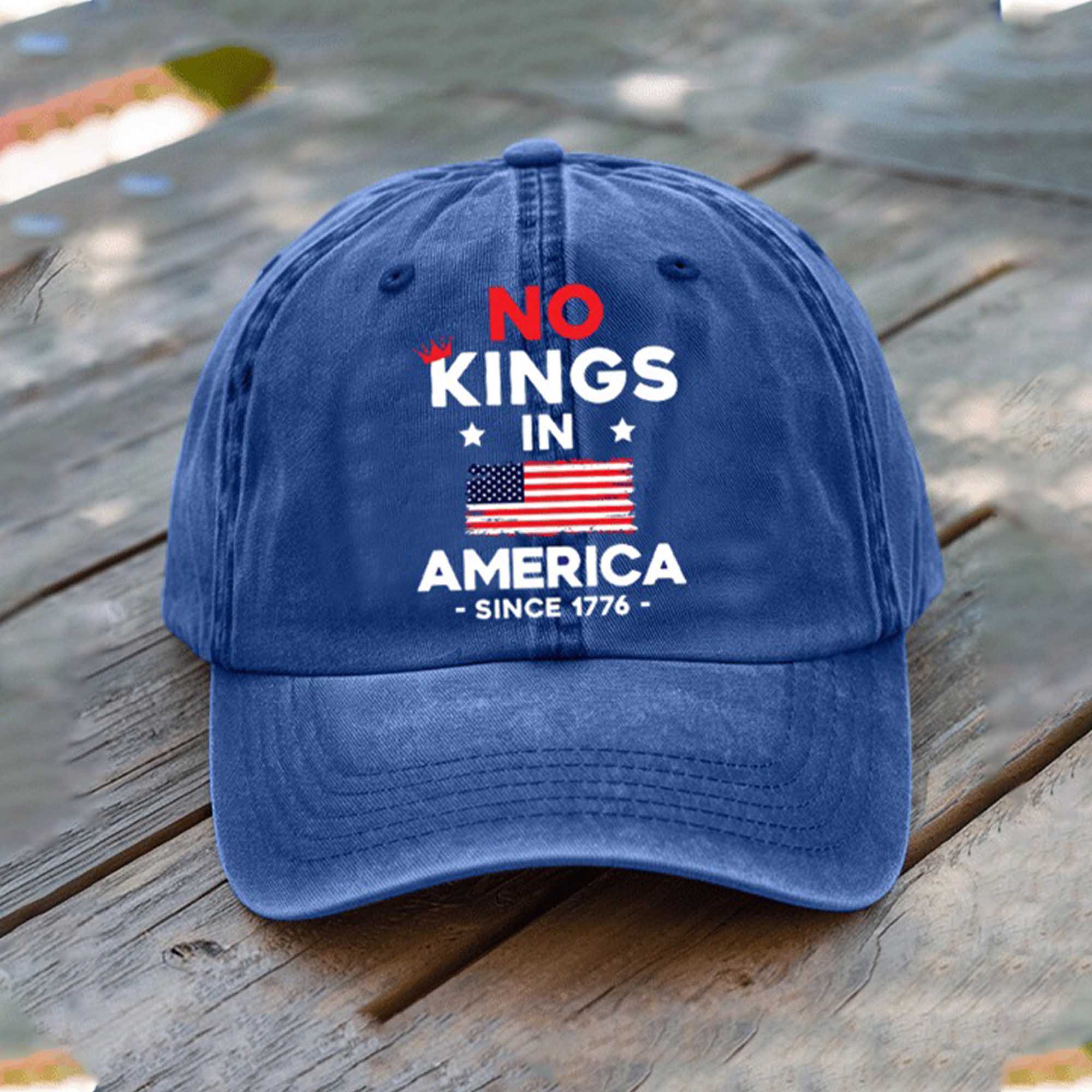 No King In America Since 1776 Printed Hat