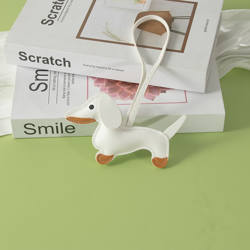 🐾Leather Dachshund Bag Charm - Cute and Stylish Handmade Accessory