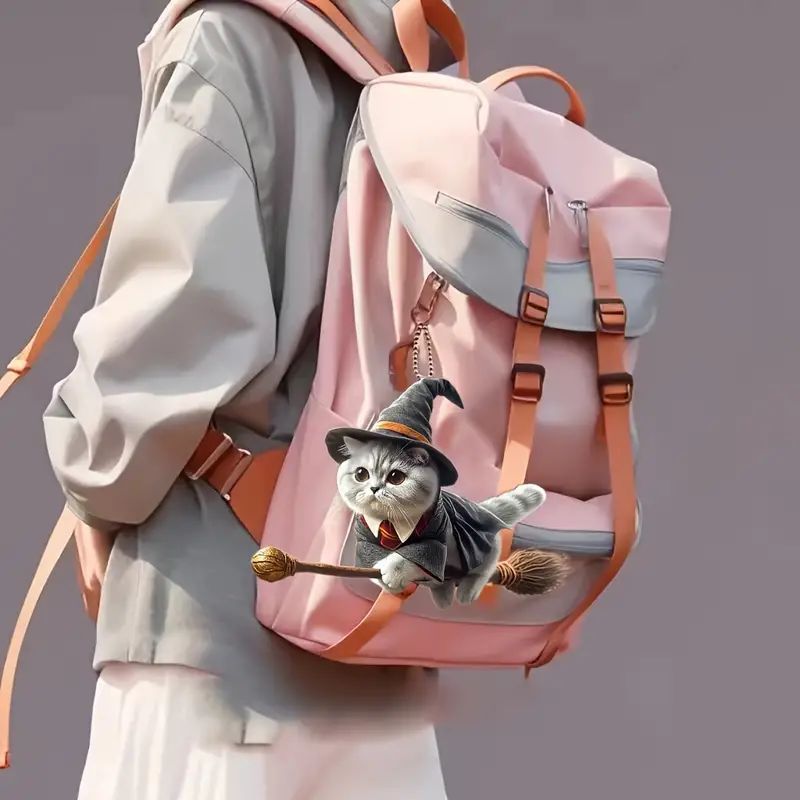 🥰A Charming and Versatile Accessory - 🐱Cute 2D Flat Cat Acrylic Hanging Ornament