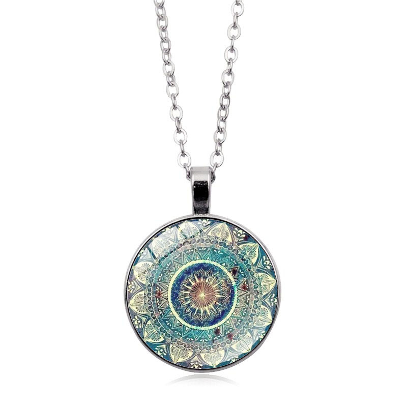 Mandala Yoga Time Gemstone Necklace – Enhance Your Meditation and Style