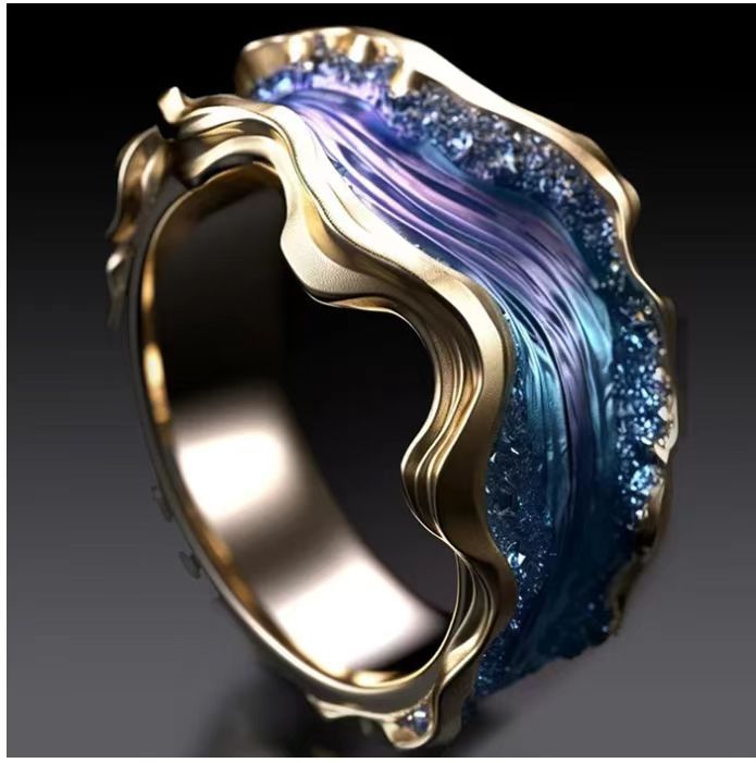 The Heartbeat of The Sea, Ocean Wave Ring