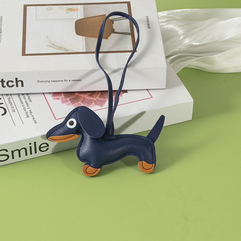🐾Leather Dachshund Bag Charm - Cute and Stylish Handmade Accessory