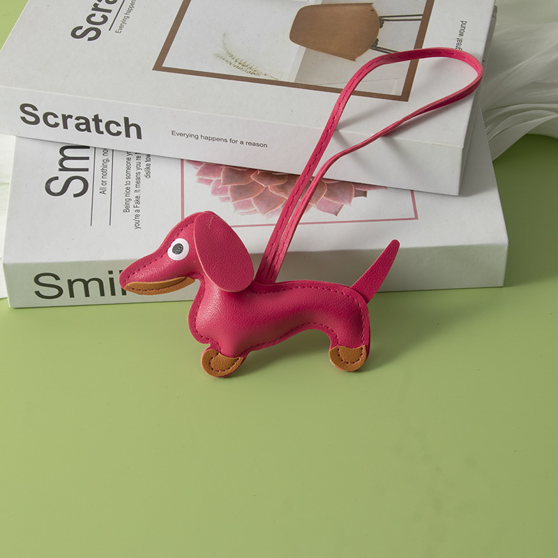 🐾Leather Dachshund Bag Charm - Cute and Stylish Handmade Accessory