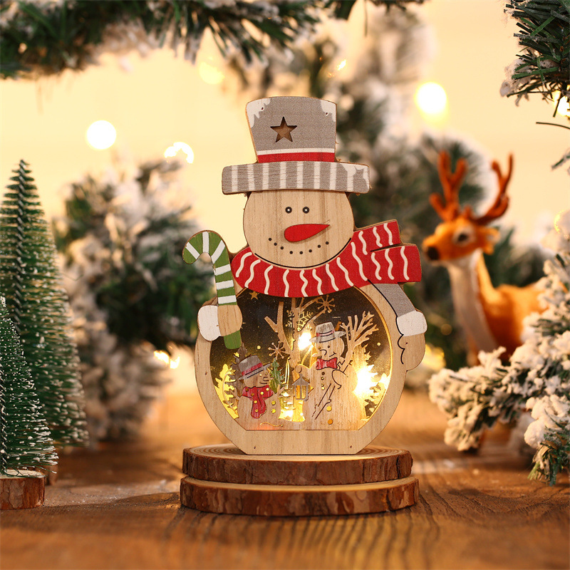 🔥Christmas hot sale--🎅⛄Santa Claus and snowman illuminated ornaments