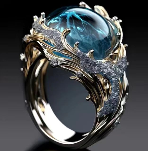The Heartbeat of The Sea, Ocean Wave Ring