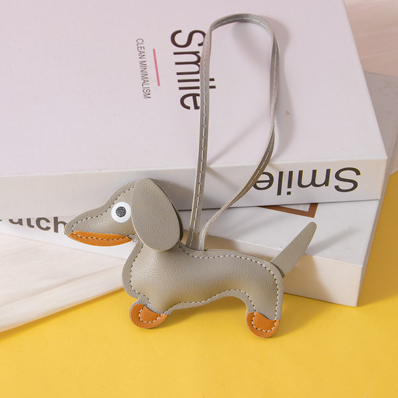 🐾Leather Dachshund Bag Charm - Cute and Stylish Handmade Accessory