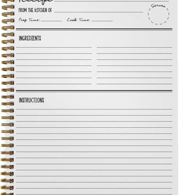  "Life is Short, Lick the Spoon" Recipe Notebook