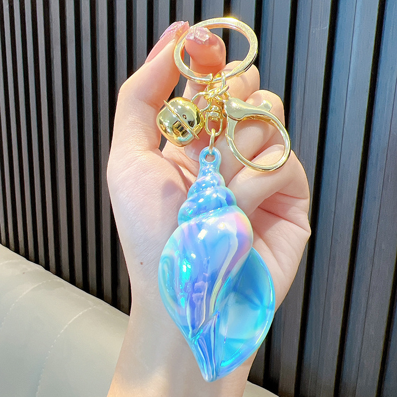 Conch Shell Keychain with Bell