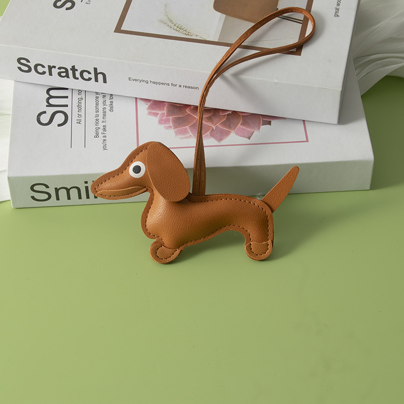 🐾Leather Dachshund Bag Charm - Cute and Stylish Handmade Accessory