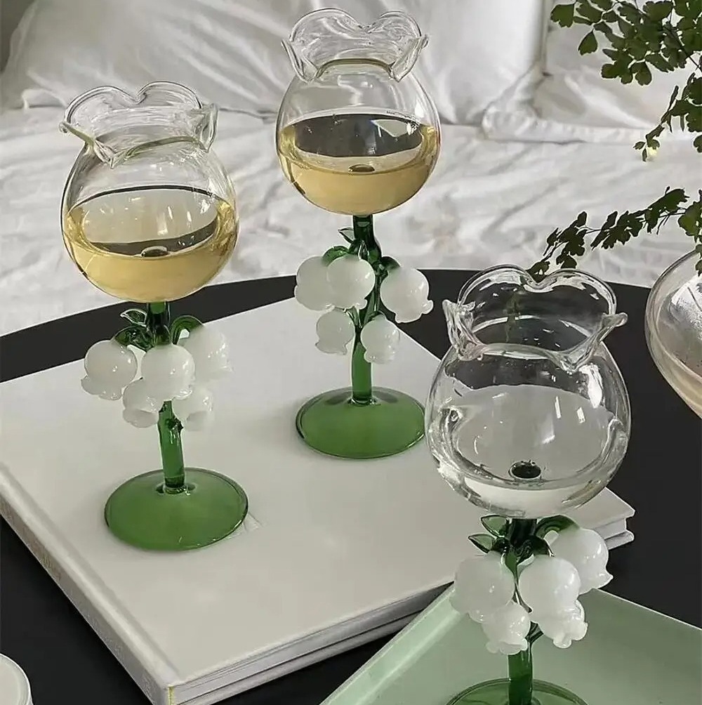 🍷Bell Orchid Wine Glass