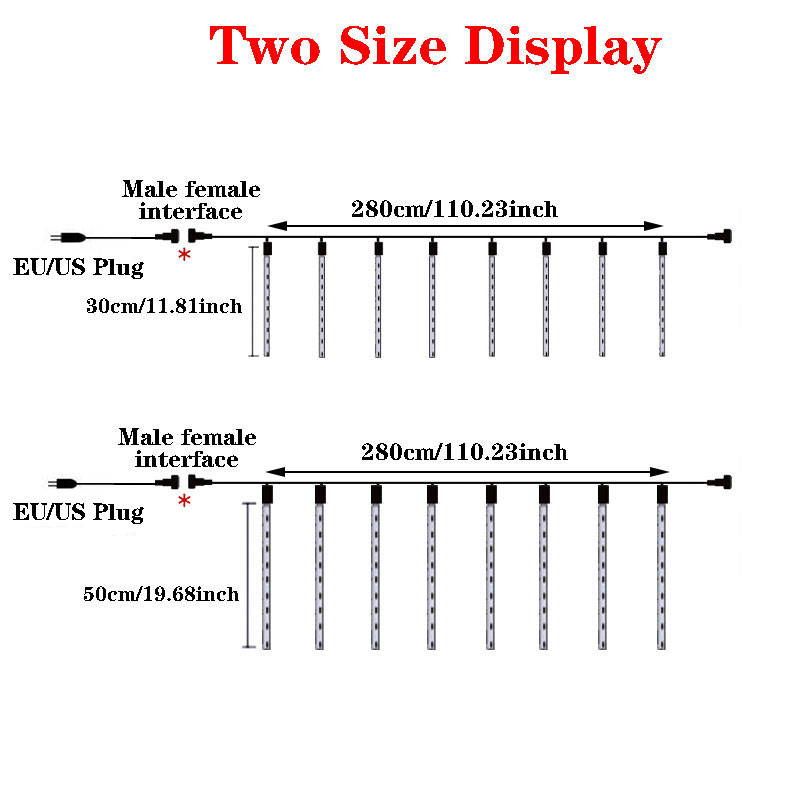 🎄LED Meteor Shower Rain Lights for Christmas & Party Decoration