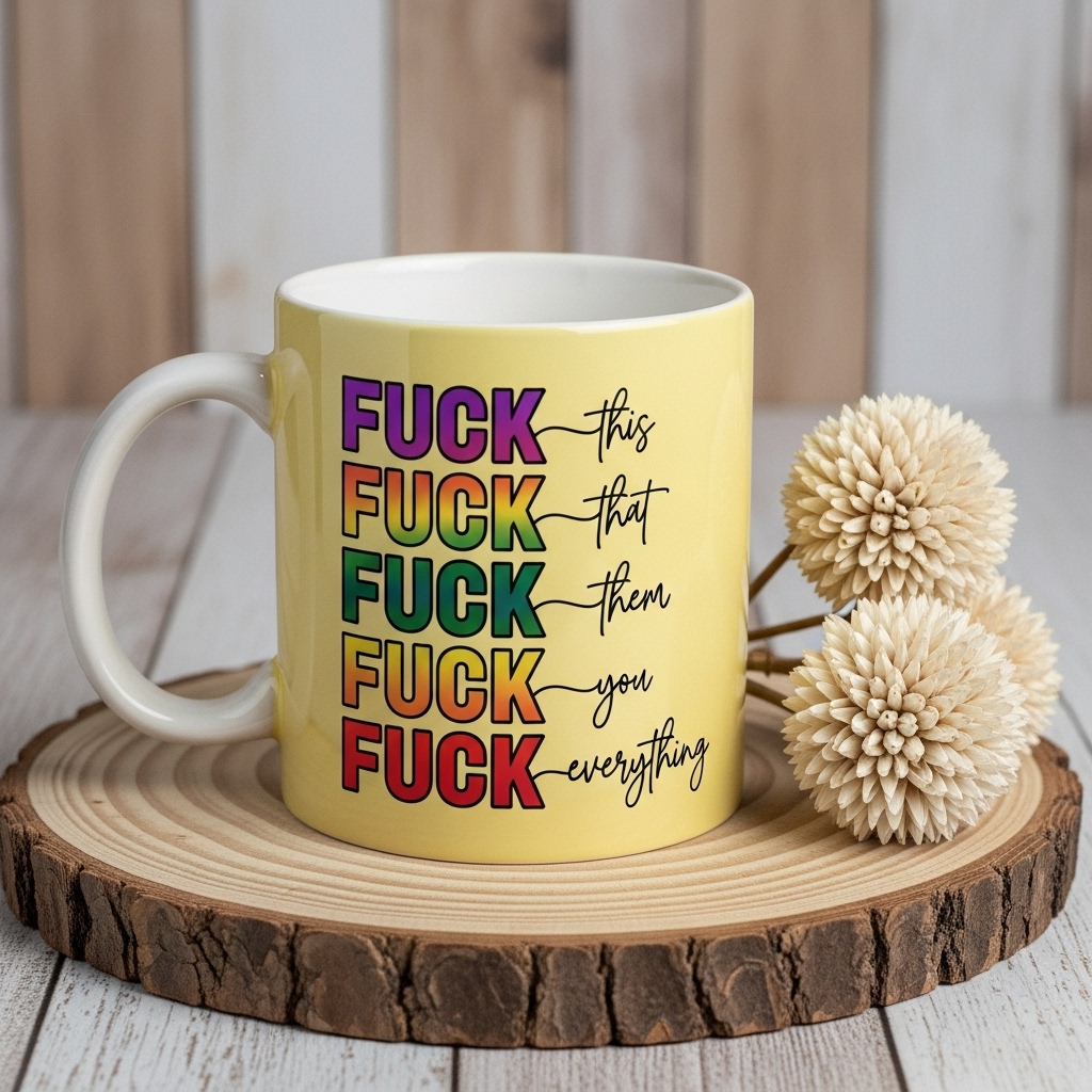 Vibrant Sassy Slogan Mugs