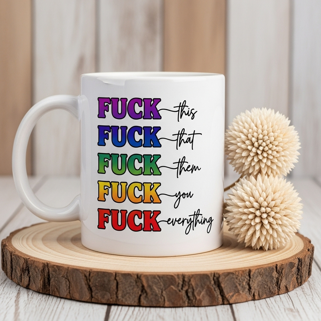 Vibrant Sassy Slogan Mugs
