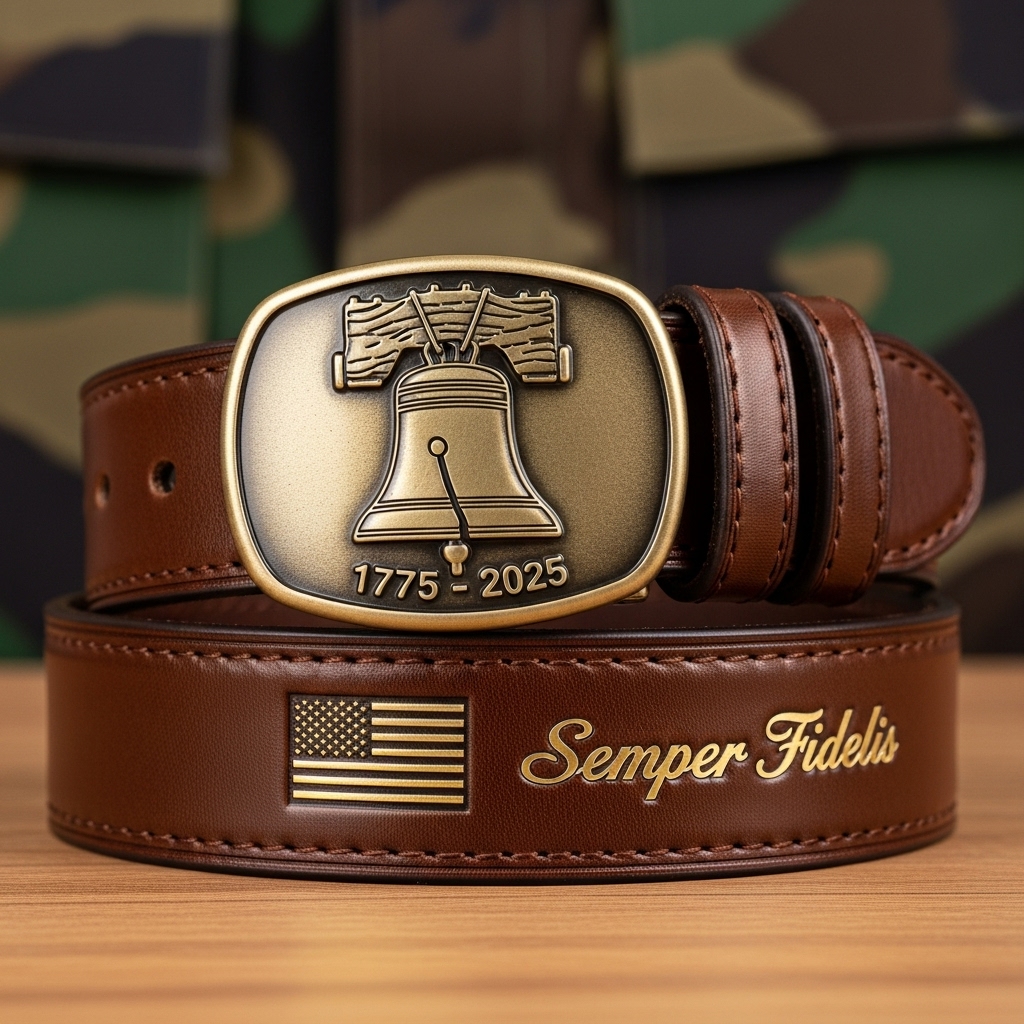 250th Birthday Military Leather Belts