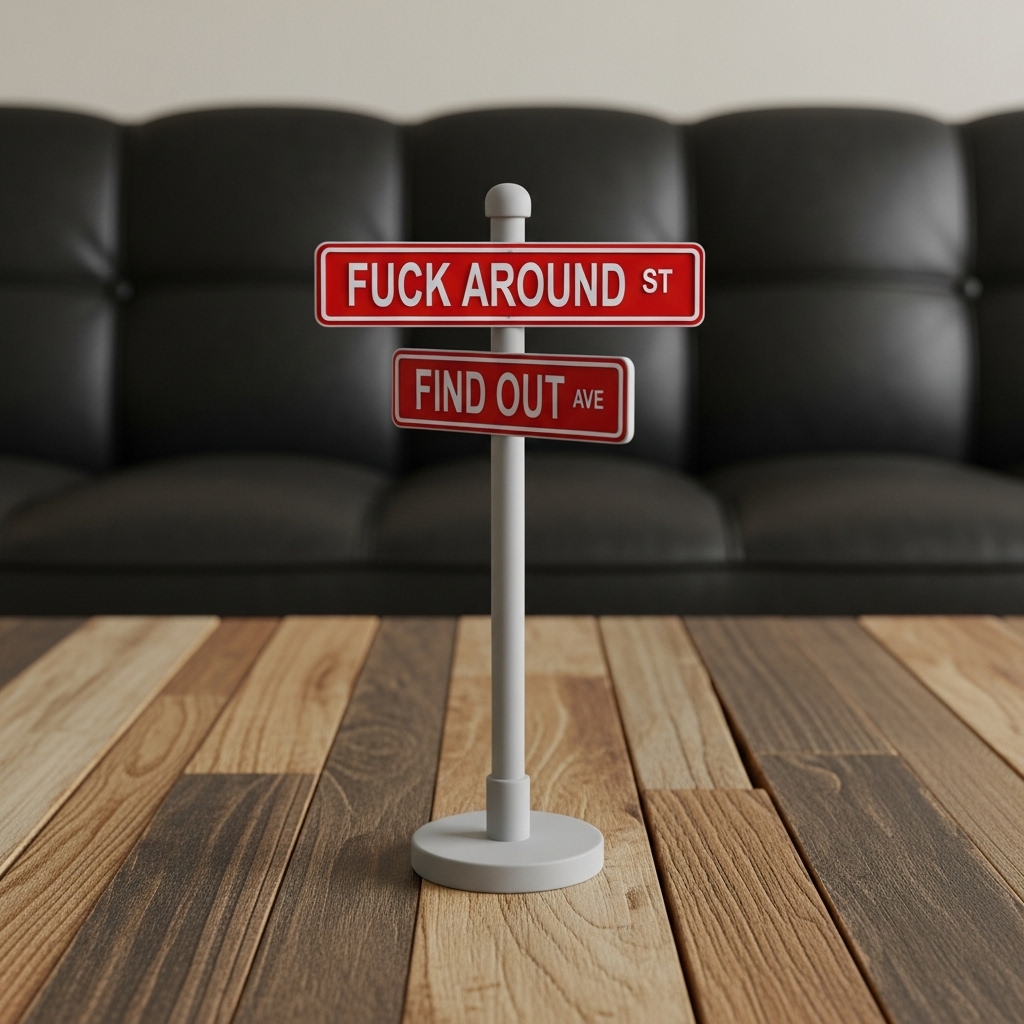 Edgy Slogan Street Sign Decor