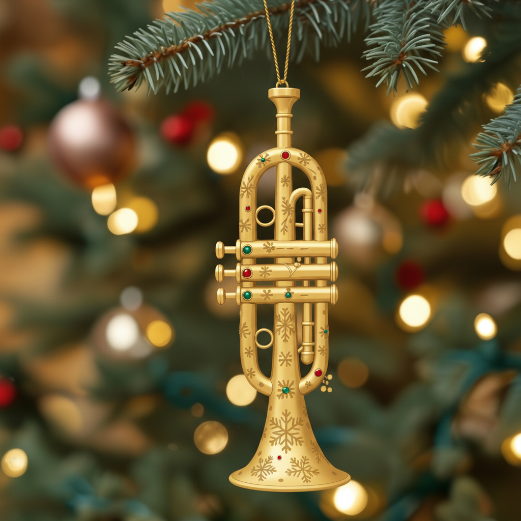 Golden Symphony - Christmas Ornaments Set