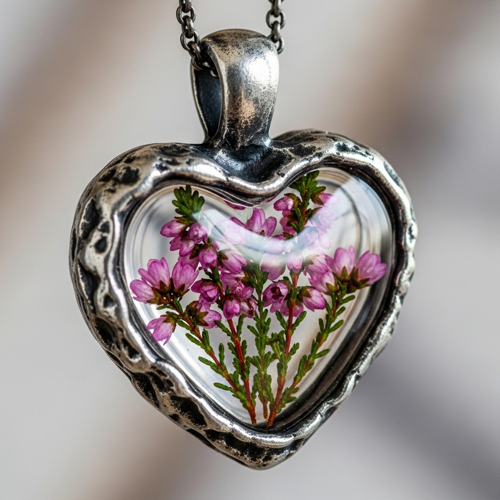 Eternal Love Heart-shaped Flower Pendant