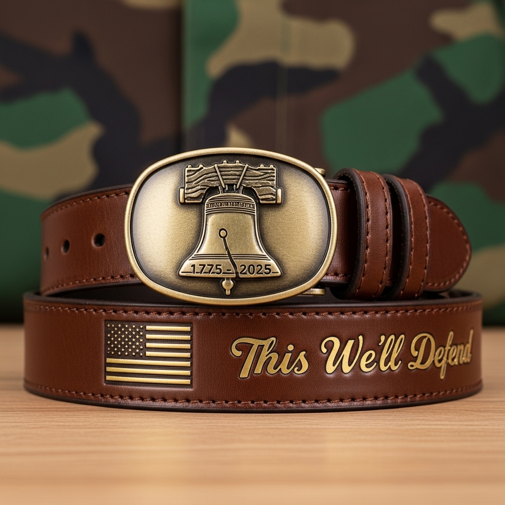 250th Birthday Military Leather Belts