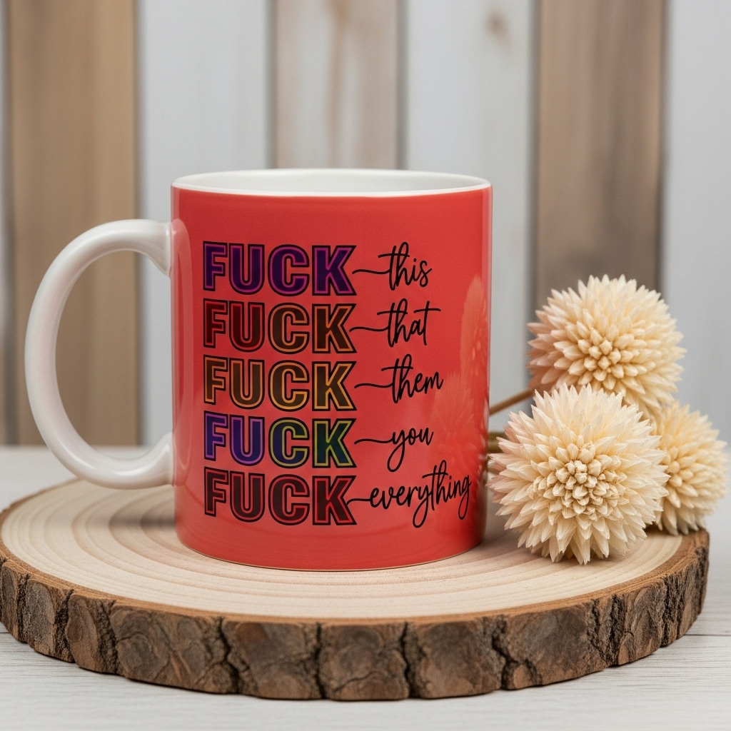 Vibrant Sassy Slogan Mugs