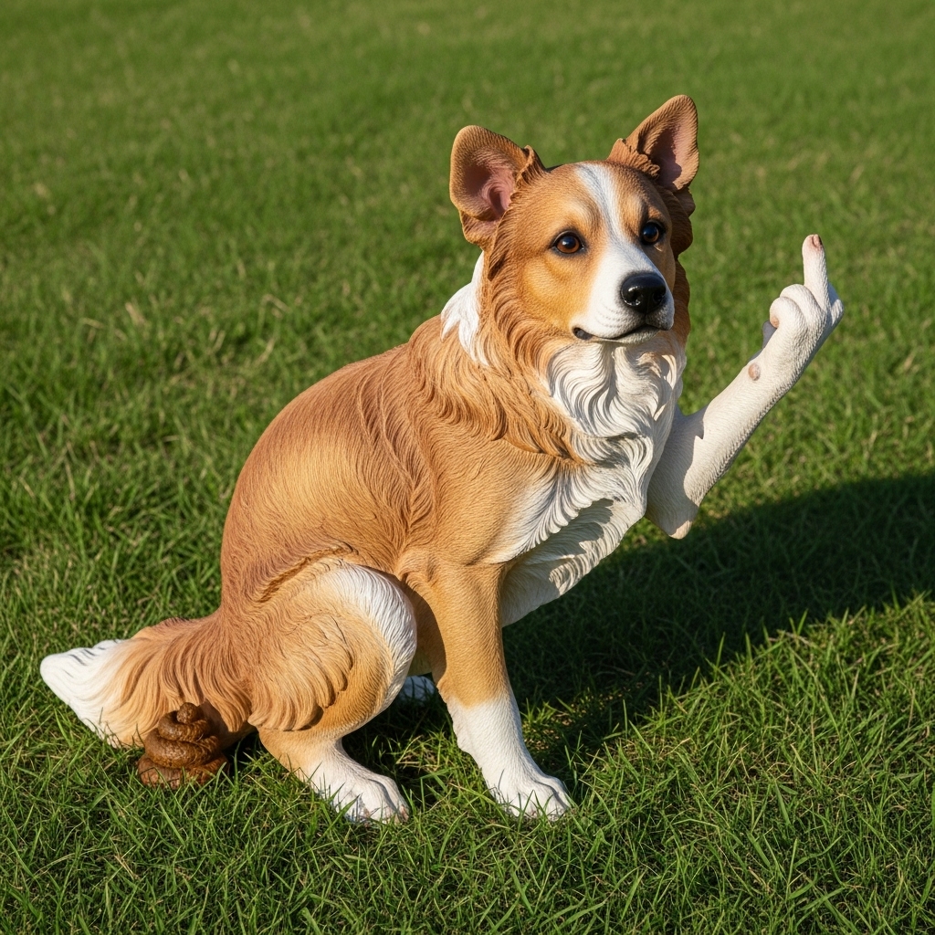 😜Cheeky Poo Doggie Statues